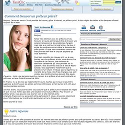 Comment trouver un prêteur privé?