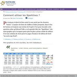 Comment utiliser les Sparklines