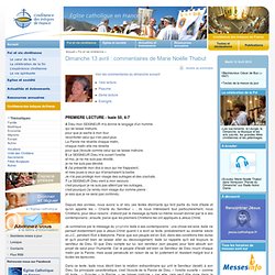 Dimanche 25 avril 2010 : commentaires de Marie Noëlle Thabut - É