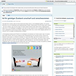 Ist Ihr geistiger Zustand unscharf und verschwommen?