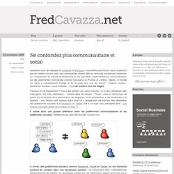 Ne confondez plus communautaire et social