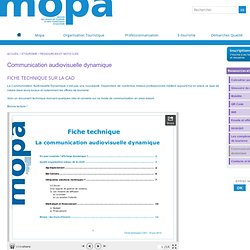 Exemples et benchmark Communication audiovisuelle dynamique