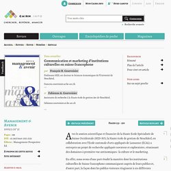 Communication et marketing d'institutions culturelles en suisse francophone
