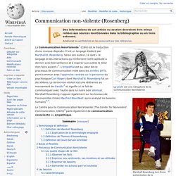 Communication non-violente (Rosenberg)