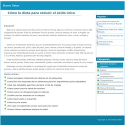 Cómo la dieta para reducir el ácido úrico