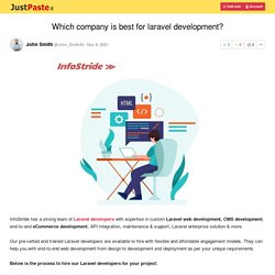 Which company is best for laravel development?