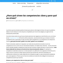 ¿Para qué sirven las competencias clave y para qué no sirven?