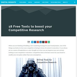 18 Free Online Competitive research tools