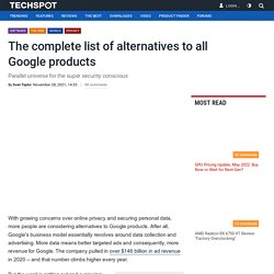 The complete list of alternatives to all Google products
