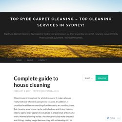 Top Ryde Carpet Cleaning – TOP CLEANING SERVICES IN SYDNEY!