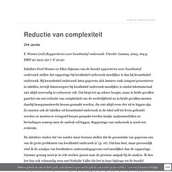 Reductie van complexiteit · KWALON · Boom Lemma tijdschriften