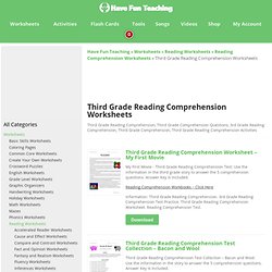 Third Grade Reading Comprehension Worksheets