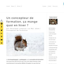 Un concepteur de formation, ça mange quoi en hiver ?