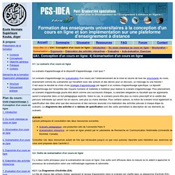 Conception d'un cours en ligne: Scenarisation