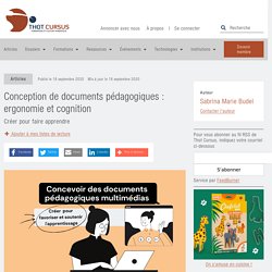 Conception de documents pédagogiques : ergonomie et cognition - Thot Cursus