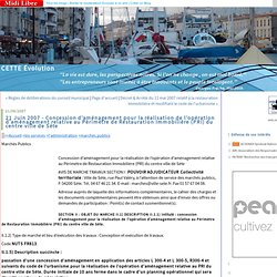 21 Juin 2007 - Concession d&rsquo;am&eacute;nagement pour la r&e