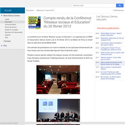 Compte-rendu de la Conférence "Réseaux sociaux et Education"