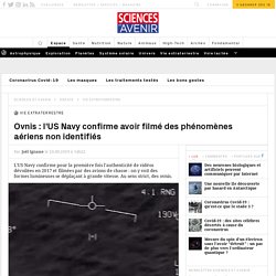 L'US Navy confirme l'authenticité de vidéos d'ovni