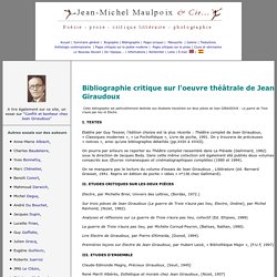 Conflit et bonheur chez Jean Giraudoux