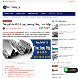 Công thức tính trọng lượng riêng của thép