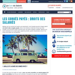 Les congés payés : droits des salariés