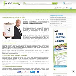 Conozca los 9 pecados de su hoja de vida