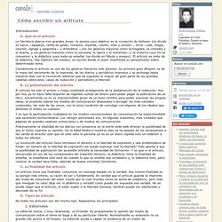 Cómo escribir un artículo