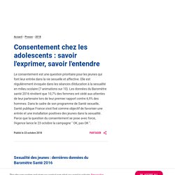 Consentement chez les adolescents : savoir l'exprimer, savoir l'entendre