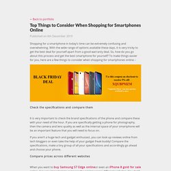 Top Things to Consider When Shopping for Smartphones Online