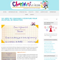 101 idées de consignes d’écriture pour un rituel de rédaction