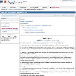 Code de la consommation - Article L122-11-1