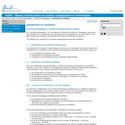 elearning - étapes pour construire un scénario pédagogique - UNIL Riset