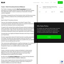 Corptec – A Best It Consultancy Services In Melbourne