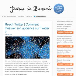 Reach Twitter : Comment mesurer son audience sur Twitter ?