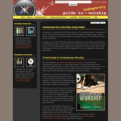 Contemporary Christian Music Song Index
