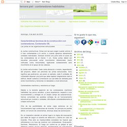 Caracteristicas tecnicas de la construcción con contenedores. Contenedor 08.