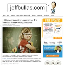10 Content Marketing Lessons from The World's Fastest Growing Websites