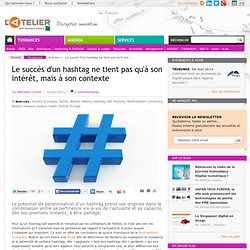 Le succès d'un hashtag ne tient pas qu'à son intérêt, mais à son contexte