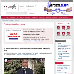 Continuité pédagogique - académie de Strasbourg