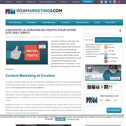 Convertir la curation en traffic pour votre site avec Sniply