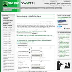 Convertir des vidéos en FLV