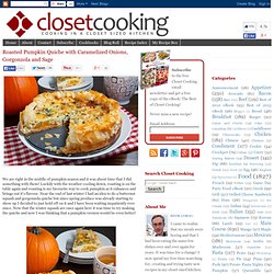 Roasted Pumpkin Quiche with Caramelized Onions, Gorgonzola and Sage