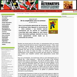 De la coopérative vers le commun