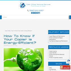 How To Know If Your Copier is Energy-Efficient?