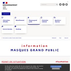 Info Coronavirus COVID-19 - Masques grand public