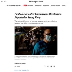 First Documented Coronavirus Reinfection Reported in Hong Kong