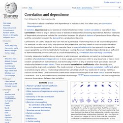 Correlation and dependence