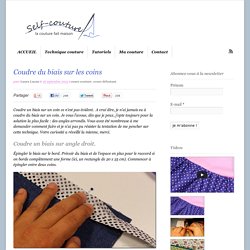 Coudre du biais sur les coins - Self-couture