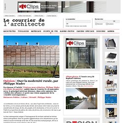 Oser la modernité rurale, par Philippe Madec