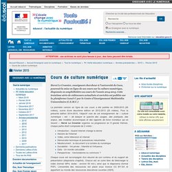 Cours de culture numérique